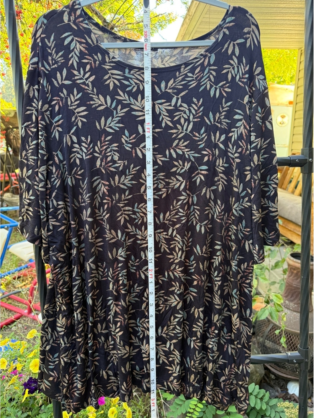 Vikki Vi Women's Plus Size 3X Black Floral Pattern Dress
